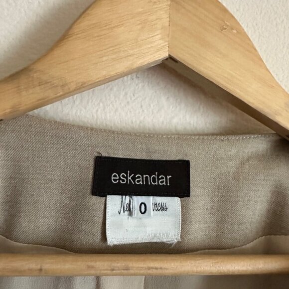 Eskander Wool Cashmere Boxy Jacket Womens Size 6/8 Lagenlook Old Money Luxe Mod - Picture 8 of 14